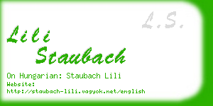 lili staubach business card